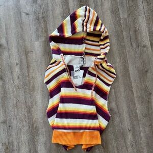 BDG Womens Sweater Reid Hooded Vest